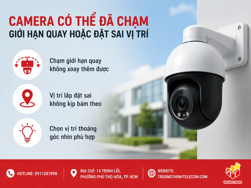 Camera có thể đã chạm giới hạn quay hoặc đặt sai vị trí