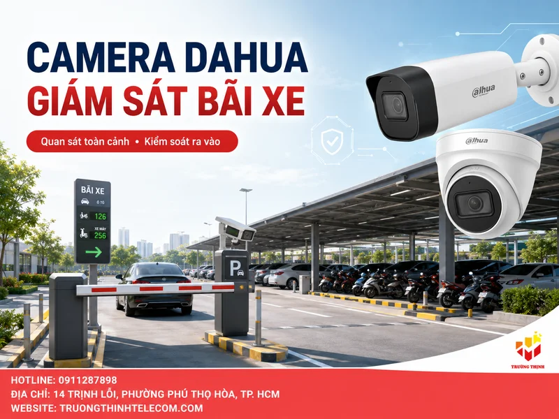 Camera Dahua giám sát bãi xe
