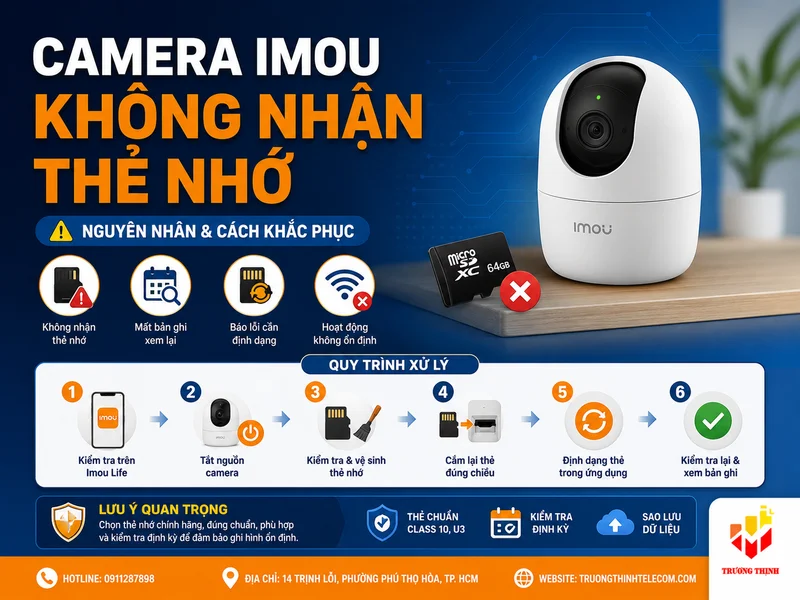 Camera Imou không nhận thẻ nhớ