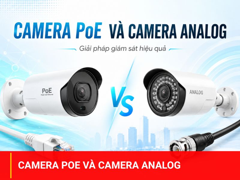 Camera PoE và camera Analog