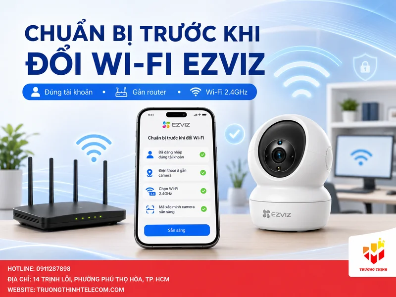 Chuẩn bị trước khi thực hiện cách đổi wifi Ezviz