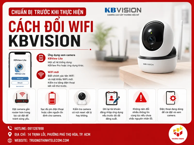 Chuẩn bị trước khi thực hiện cách đổi wifi KBVision