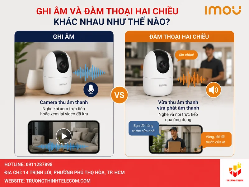 Ghi âm và đàm thoại hai chiều khác nhau như thế nào?