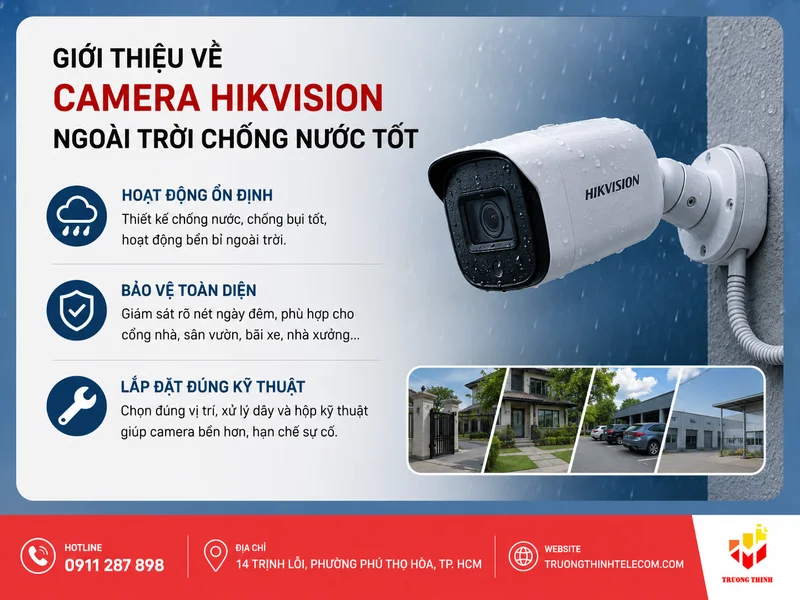 Giới thiệu về Camera Hikvision ngoài trời chống nước tốt