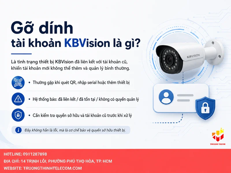 Gỡ dính tài khoản KBVision là gì?