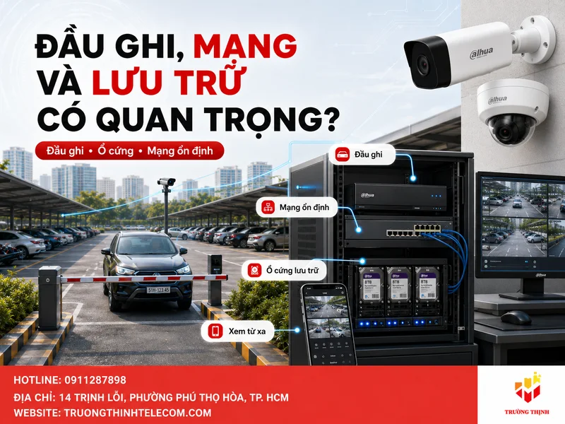 Hệ thống đầu ghi, mạng và lưu trữ có quan trọng không?
