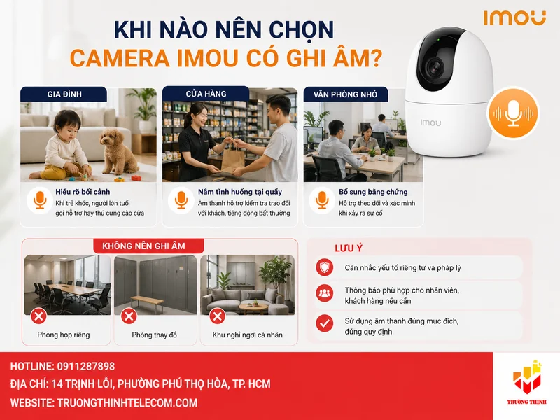 Khi nào nên chọn Camera Imou có ghi âm?
