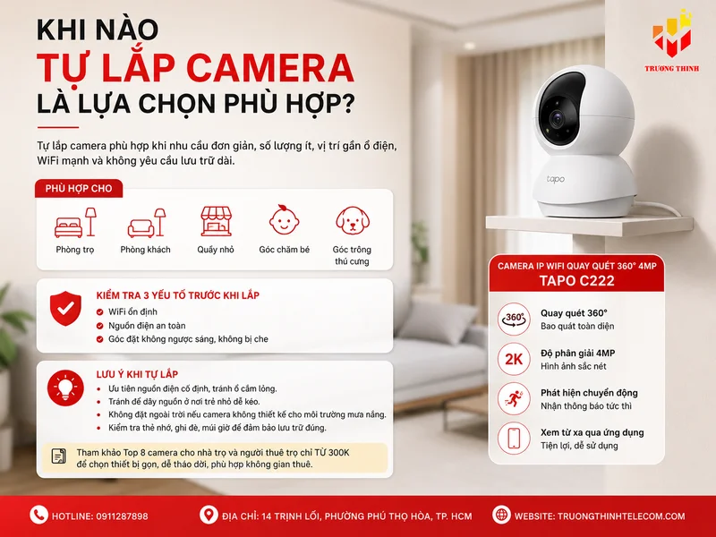 Khi nào tự lắp camera là lựa chọn phù hợp?