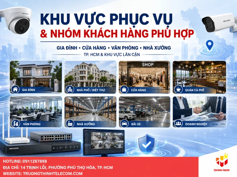 Khu vực phục vụ và nhóm khách hàng phù hợp 
