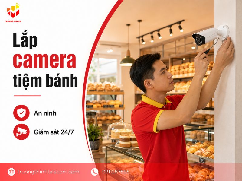 Lắp camera tiệm bánh