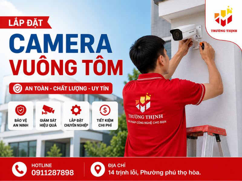 Lắp đặt camera vuông tôm