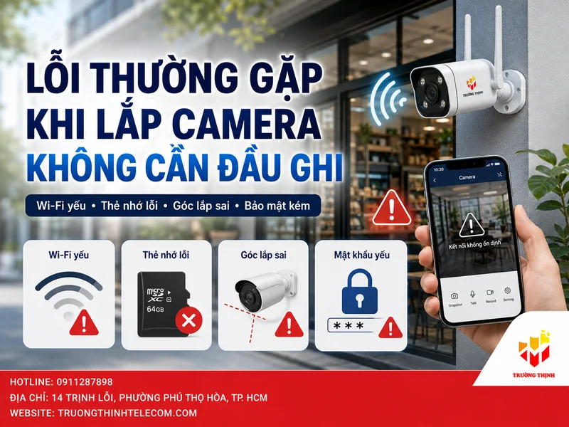 Lỗi thường gặp khi lắp camera không cần đầu ghi