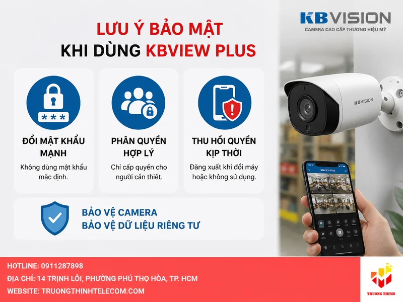 Lưu ý bảo mật khi dùng KBView Plus