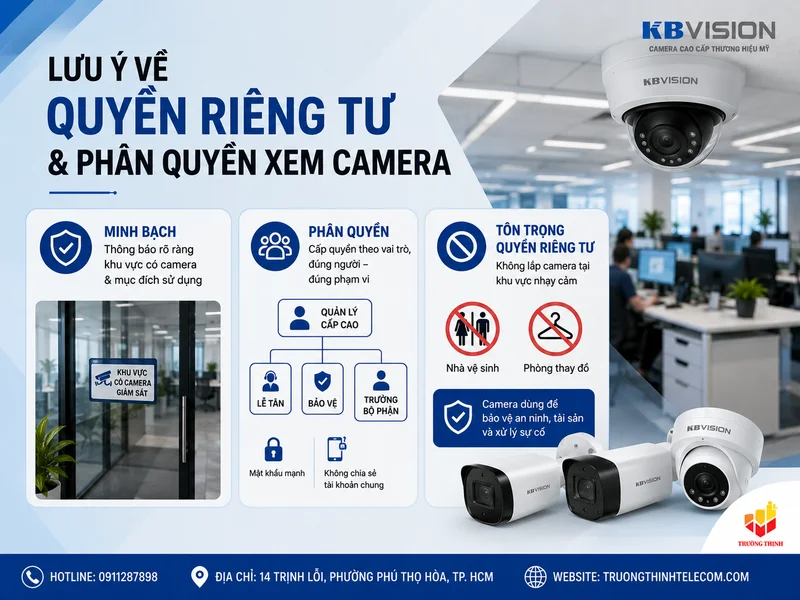 Lưu ý về quyền riêng tư và phân quyền xem camera