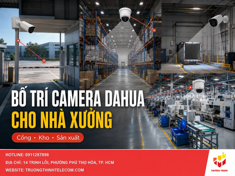 Nên bố trí camera Dahua trong nhà xưởng như thế nào?