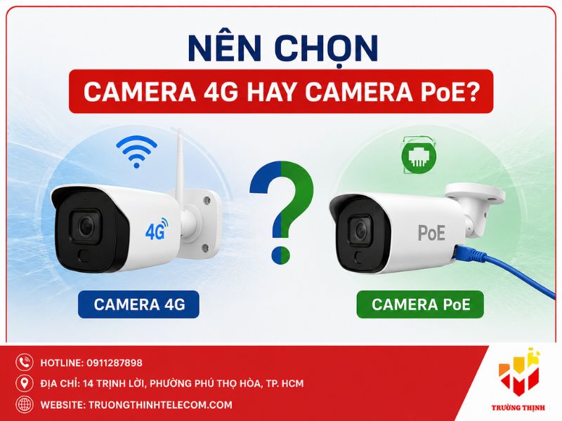 Nên chọn Camera 4G hay Camera PoE?