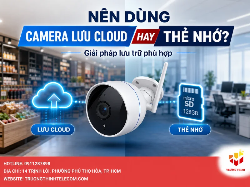 Nên dùng camera lưu cloud hay thẻ nhớ