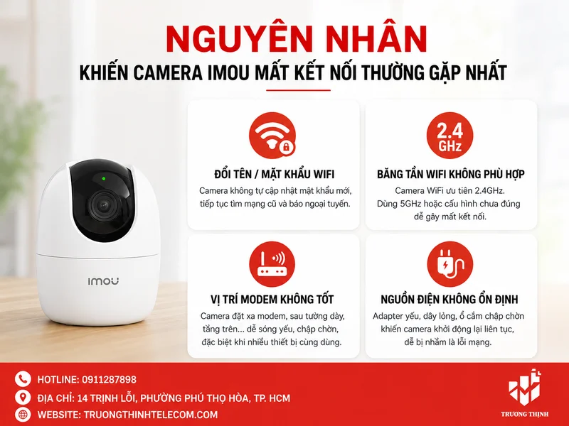 Nguyên nhân khiến Camera Imou mất kết nối thường gặp nhất