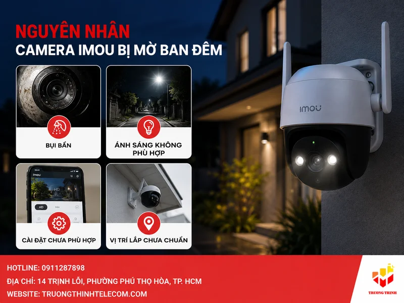 Nguyên nhân phổ biến khiến camera Imou bị mờ ban đêm