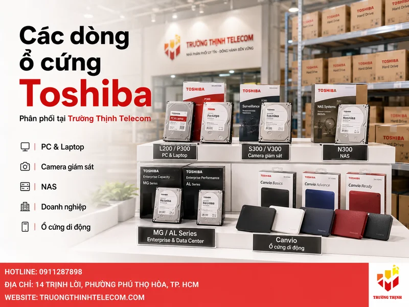 Nhà phân phối ổ cứng Toshiba cung cấp những sản phẩm nào?