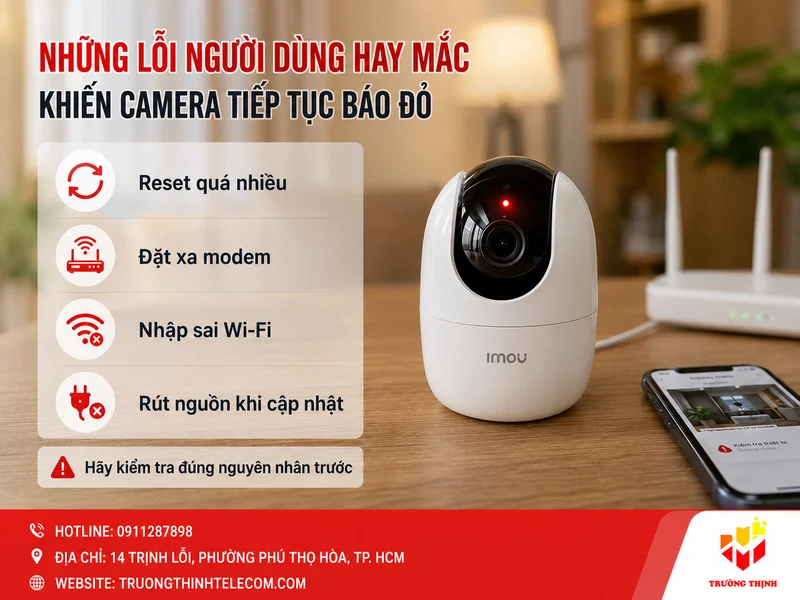 Những lỗi người dùng hay mắc khiến camera tiếp tục báo đỏ