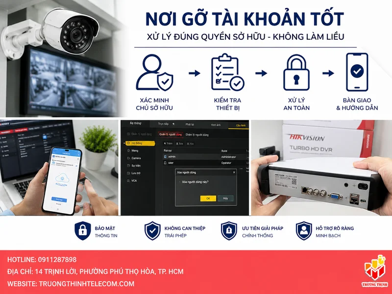 Nơi gỡ tài khoản tốt là nơi xử lý đúng quyền sở hữu và không làm liều