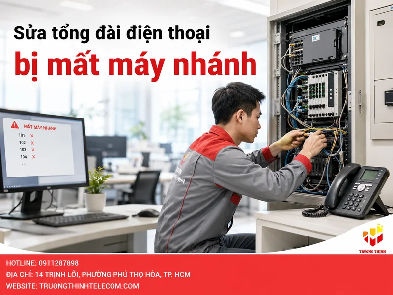 Sửa tổng đài điện thoại bị mất máy nhánh
