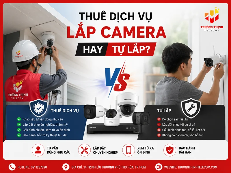 Thuê dịch vụ lắp camera hay tự lắp?
