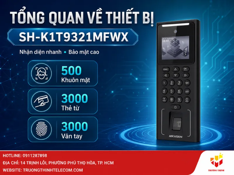 Tổng quan về thiết bị nhận diện khuôn mặt SH-K1T9321MFWX