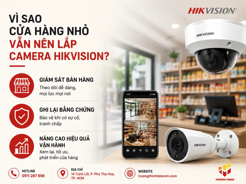 Vì sao cửa hàng nhỏ vẫn nên lắp camera Hikvision?