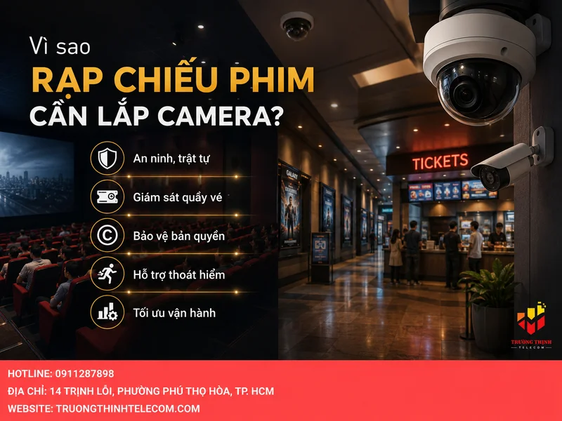 Vì sao rạp chiếu phim cần lắp đặt camera giám sát?