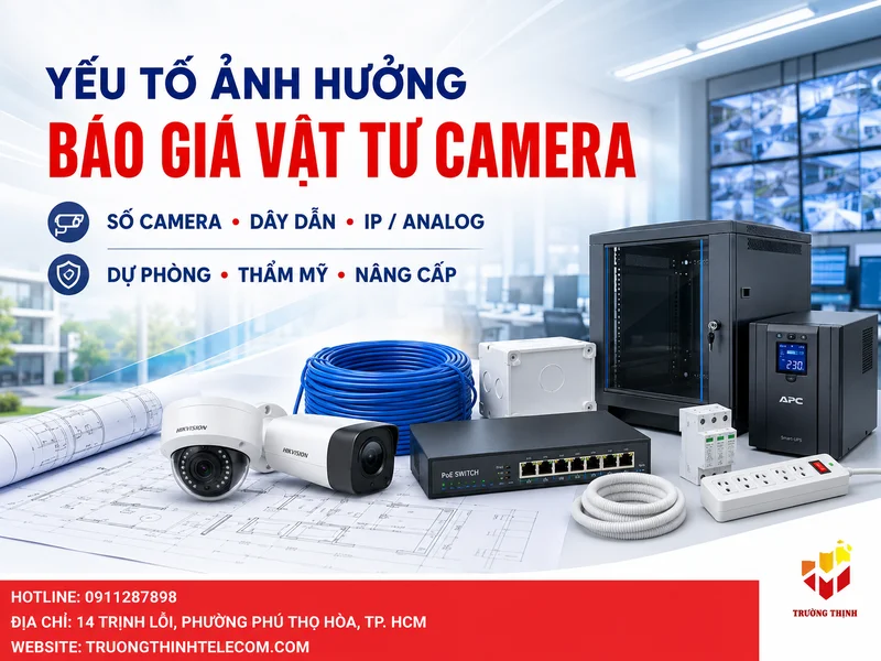 Yếu tố ảnh hưởng đến báo giá vật tư mạng cho hệ thống camera