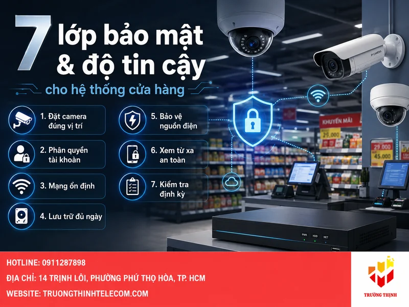 7 lớp bảo mật và độ tin cậy nên có trong hệ thống cửa hàng