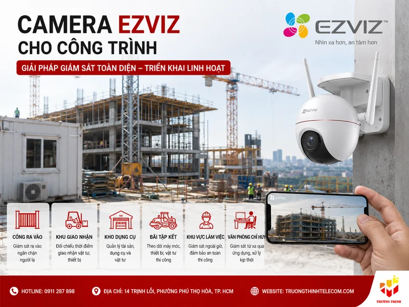 Camera Ezviz cho công trình phù hợp với mô hình nào?