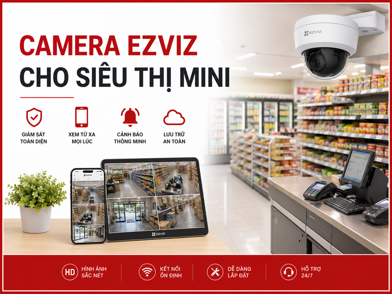 Camera Ezviz cho siêu thị mini