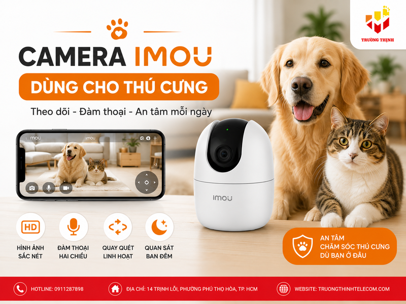 Camera Imou dùng cho thú cưng