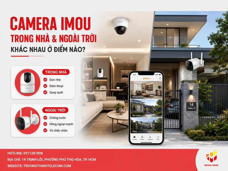 Camera Imou trong nhà và ngoài trời khác nhau ở điểm nào?