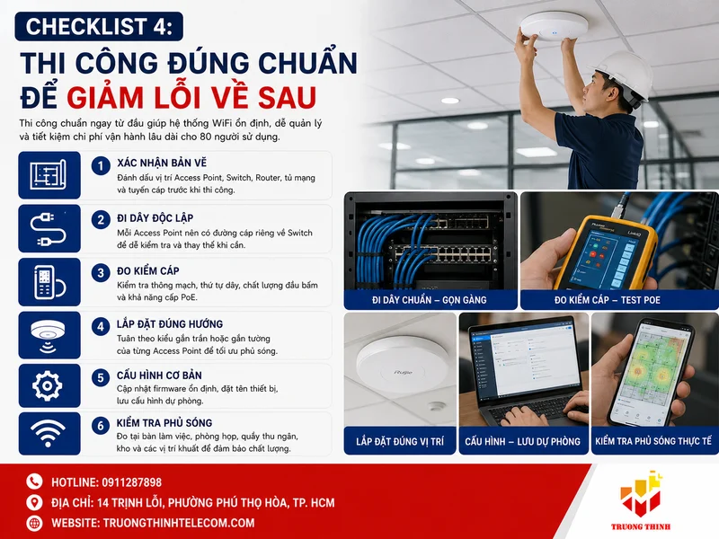 Checklist 4: Thi công đúng chuẩn để giảm lỗi về sau