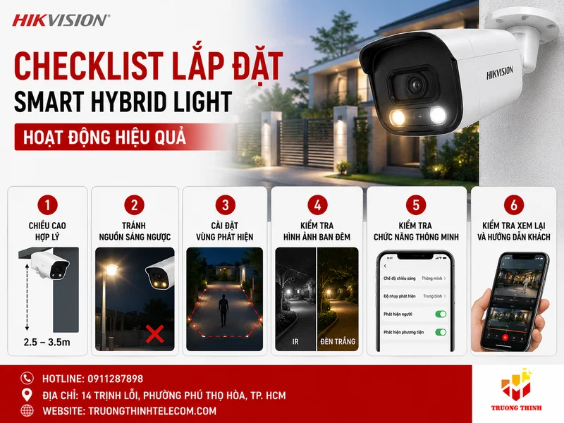 Checklist lắp đặt để Smart Hybrid Light hoạt động hiệu quả