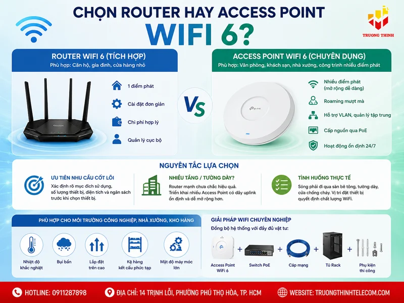Chọn router hay access point WiFi 6?
