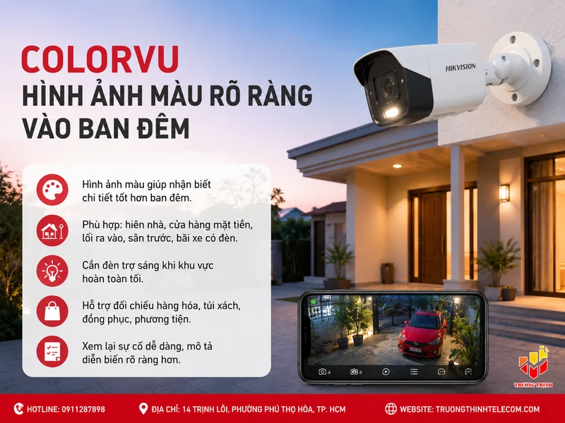 ColorVu phù hợp khi bạn cần hình ảnh màu rõ ràng vào ban đêm
