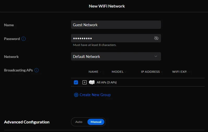 Đặt tên cho mạng này là Guest Network