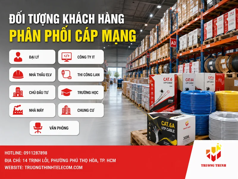 Đối tượng khách hàng phân phối cáp mạng