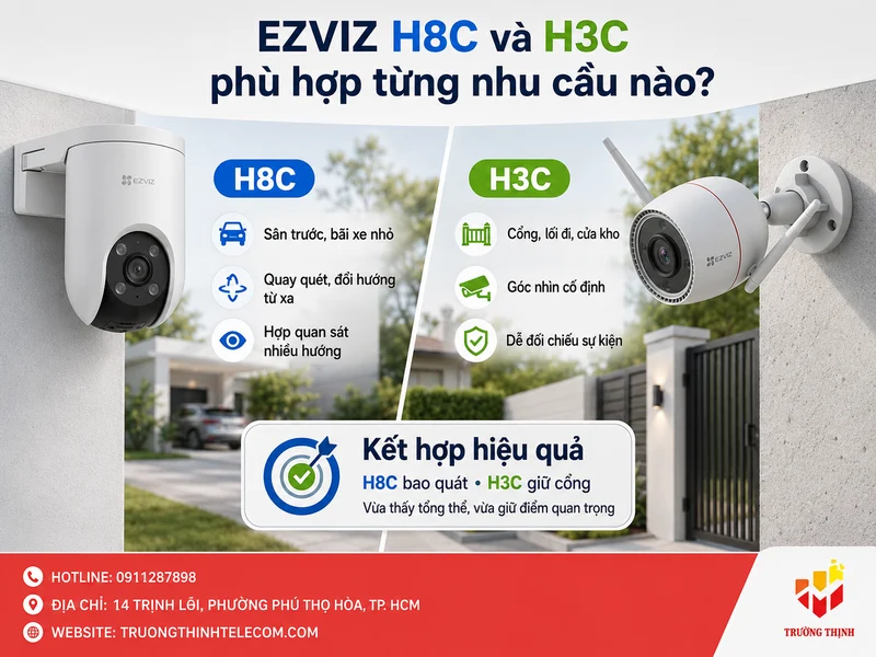 Ezviz H8C và H3C: model nào phù hợp từng nhu cầu?