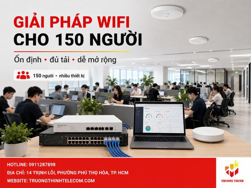 Giải pháp wifi cho 150 người