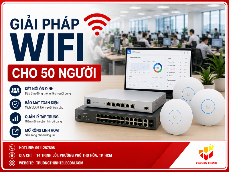 Giải pháp wifi cho 50 người