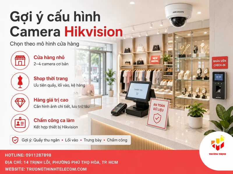 Gợi ý cấu hình Camera Hikvision cho từng mô hình cửa hàng