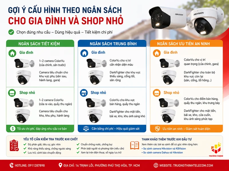 Gợi ý cấu hình theo ngân sách cho gia đình và shop nhỏ
