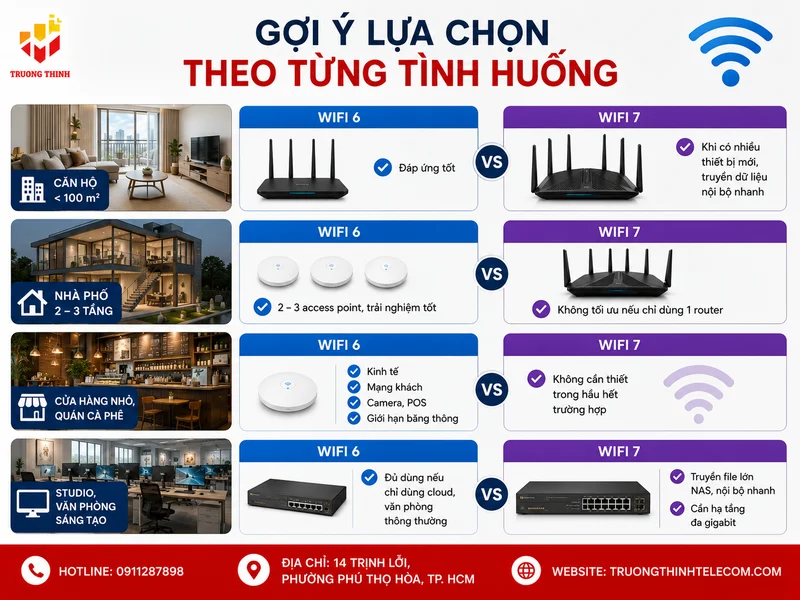 Gợi ý lựa chọn theo từng tình huống