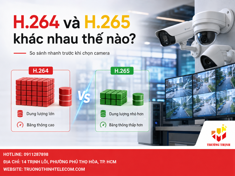 H.264 và H.265 khác nhau như thế nào? So sánh nhanh trước khi chọn camera